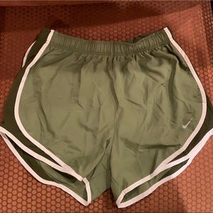 Army green Nike shorts